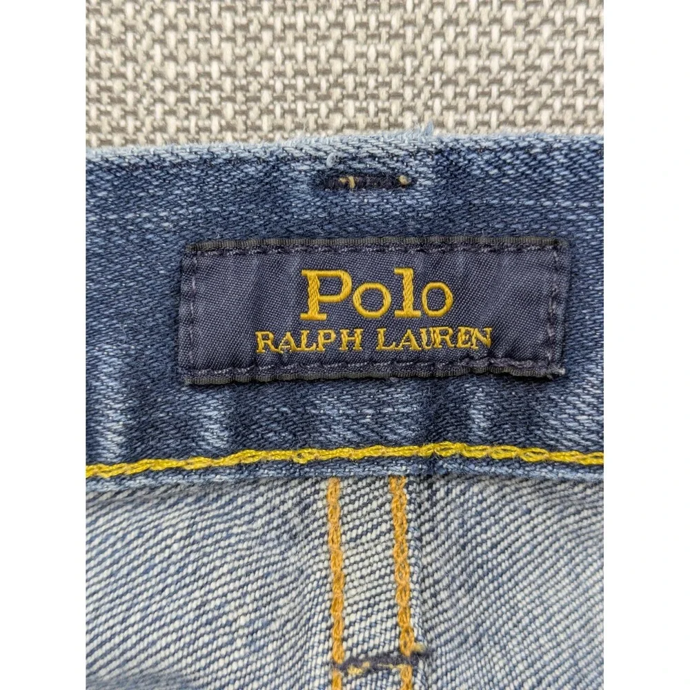 Polo Ralph Lauren Jeans Mens 34x28 Blue Hampton Relaxed Straight Stretch Denim